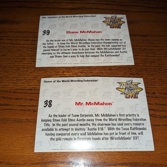 Vince McMahon Shane McMahon WWF Wrestlemania Live! 4" x 6" PhotoCards Set - Picture 2 of 2